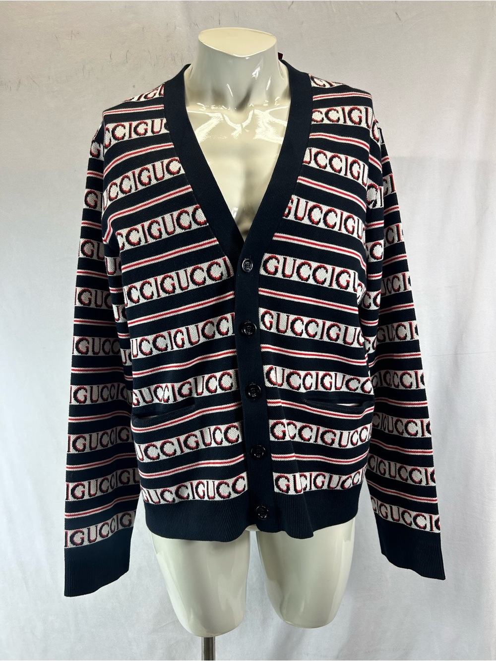 GUCCI Logo Cotton Cardigan